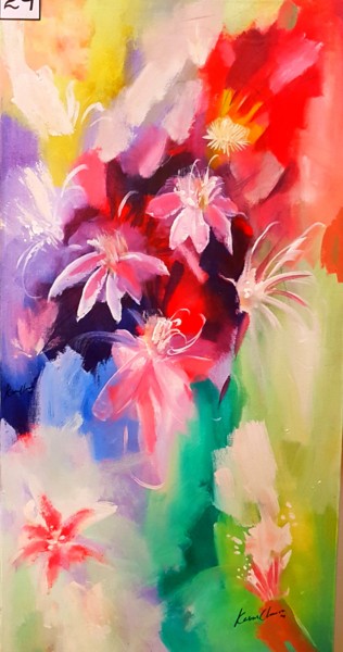Картина под названием "The Color of Nature" - Kasun Wickramasinghe, Подлинное произведение искусства, Акрил Установлен на Де…