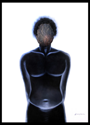Картина под названием "The Face of Emptine…" - Kasun Wickramasinghe, Подлинное произведение искусства, Акрил Установлен на Д…
