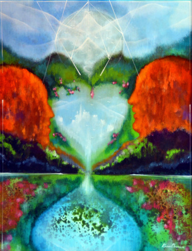 Painting titled "Timeless Love" by Kasun Wickramasinghe, Original Artwork, Acrylic Mounted on Wood Stretcher frame