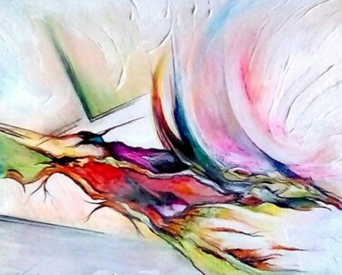 Schilderij getiteld "Wind" door Kat Gordon, Origineel Kunstwerk, Aquarel