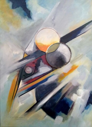 Painting titled "Learning To Fly" by Kat Gordon, Original Artwork, Acrylic Mounted on Wood Stretcher frame