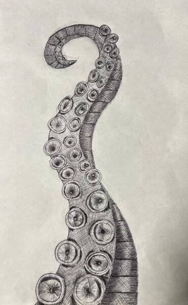"octopus" başlıklı Tablo Kat Shevchenko tarafından, Orijinal sanat, Tükenmez kalem