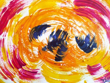 Pittura intitolato "Swirl" da Katalin Tóth, Opera d'arte originale, Acrilico