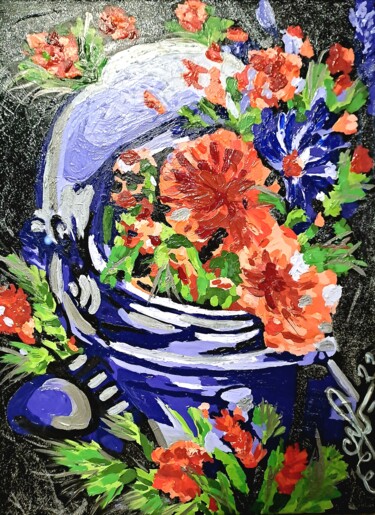 Pintura intitulada "Astronaut" por Katarina M, Obras de arte originais, Acrílico