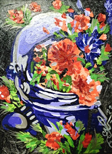 Painting titled "Astronaut" by Katarina M, Original Artwork, Acrylic