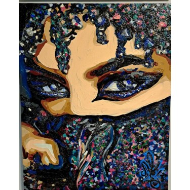 Painting titled "oriental woman" by Katarina M, Original Artwork, Acrylic