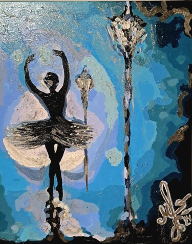 Peinture intitulée "dancing in the dark" par Katarina M, Œuvre d'art originale, Acrylique