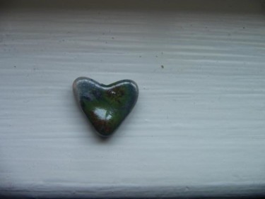 Sculpture titled "Heart Bead, color-b…" by Katarina Long, Original Artwork