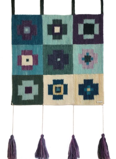 纺织艺术 标题为“"FLOWERS FOR MR. AN…” 由Katarzyna Dietrych, 原创艺术品, 挂毯