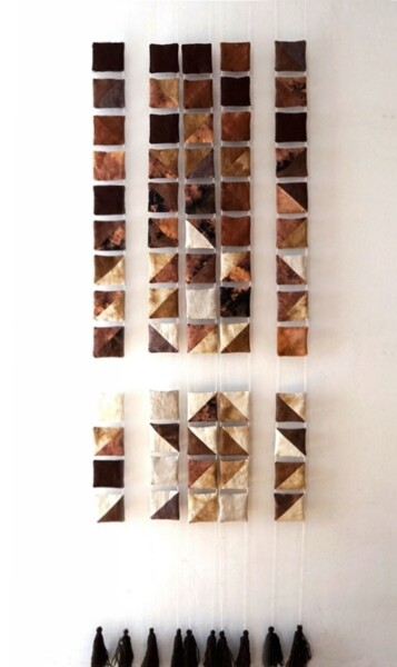 Textilkunst mit dem Titel "THE LARGE CHOCOLATE…" von Katarzyna Dietrych, Original-Kunstwerk, Tapisserie