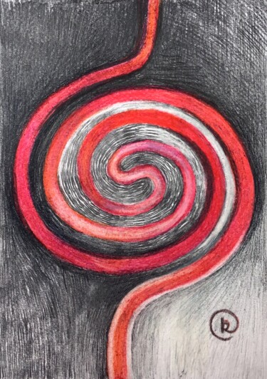 Malerei mit dem Titel "The Labyrinth in th…" von Katarzyna Dietrych, Original-Kunstwerk, Pastell
