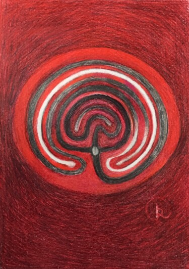 Pintura intitulada "The Labyrinth and T…" por Katarzyna Dietrych, Obras de arte originais, Pastel