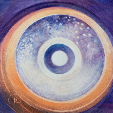 Pittura intitolato "Rotating Chakra of…" da Katarzyna Dietrych, Opera d'arte originale, Pastello