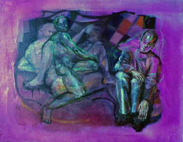 Ζωγραφική με τίτλο "Helplessness" από Katarzyna M. Rymarz, Αυθεντικά έργα τέχνης, Λάδι