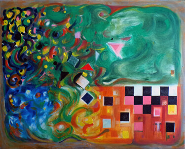 Malerei mit dem Titel "Gauguin Tahiti dream" von Katarzyna M. Rymarz, Original-Kunstwerk, Öl