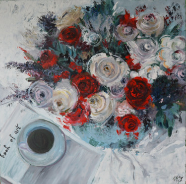 "The book of art" Peinture intitulée ""The book of art"" par Katarzyna Pałyga, Œuvre d'art originale, Huile Monté sur Autre panneau rigide