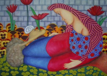 Painting titled "Matylda and Pikuś" by Picture Kate, Original Artwork