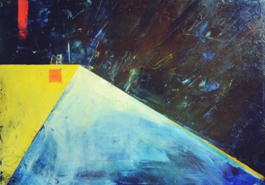 Painting titled ""Night conflict"" by Katarzyna Płaskowicz, Original Artwork, Oil
