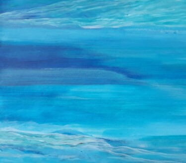 Painting titled "Beauty of blue" by Katayoun Dodangeh, Original Artwork, Acrylic