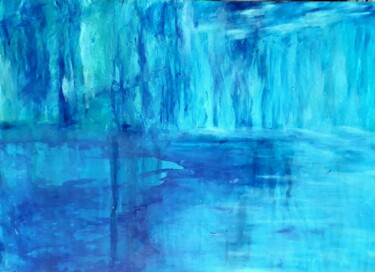 Peinture intitulée "Blue forest" par Katayoun Dodangeh, Œuvre d'art originale, Acrylique