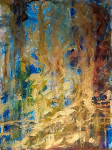 Картина под названием "Abstract 32" - Katayoun Dodangeh, Подлинное произведение искусства, Акрил