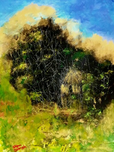 Painting titled "Landscape 22" by Katayoun Dodangeh, Original Artwork, Acrylic