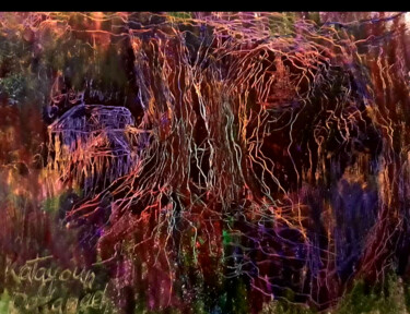 Pittura intitolato "Landscape. Forest" da Katayoun Dodangeh, Opera d'arte originale, Pastello