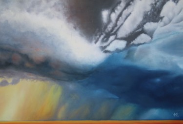 Peinture intitulée "tempête" par Katia Beranger (KatB.Art), Œuvre d'art originale, Huile