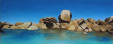 Pintura titulada "Horizon de rochers" por Katia Beranger (KatB.Art), Obra de arte original, Oleo