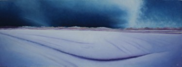 Peinture intitulée "Champs de neige" par Katia Beranger (KatB.Art), Œuvre d'art originale, Huile