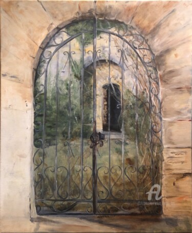 Painting titled "Portail Provençal" by Kate_art, Original Artwork, Acrylic