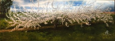 Pintura titulada "Cerisiers" por Kate_art, Obra de arte original, Acrílico