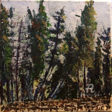 Peinture intitulée "The forest" par Kate_art, Œuvre d'art originale, Acrylique