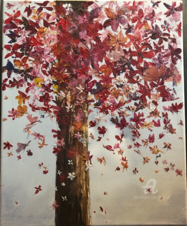 Peinture intitulée "L’arbre papillon" par Kate_art, Œuvre d'art originale, Acrylique