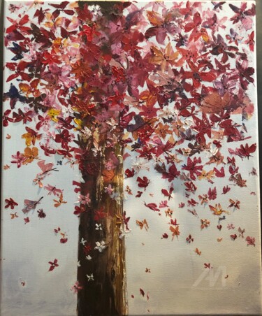 Pittura intitolato "L’arbre papillon" da Kate_art, Opera d'arte originale, Acrilico