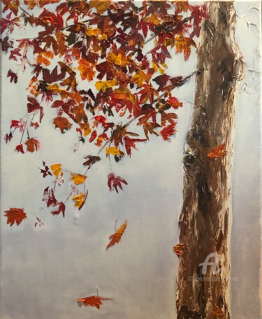 Pittura intitolato "L’arbre de l’automne" da Kate_art, Opera d'arte originale, Acrilico