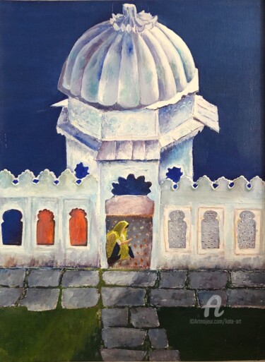 Painting titled "Le Rajasthan" by Kate_art, Original Artwork, Oil