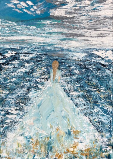 Malarstwo zatytułowany „The bride of the sea” autorstwa Kate_art, Oryginalna praca, Akryl