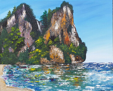 Peinture intitulée "Roch Island" par Kate_art, Œuvre d'art originale, Acrylique