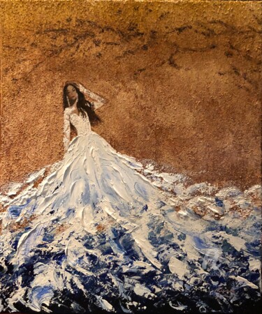 Malerei mit dem Titel "Married with the sea" von Kate_art, Original-Kunstwerk, Acryl
