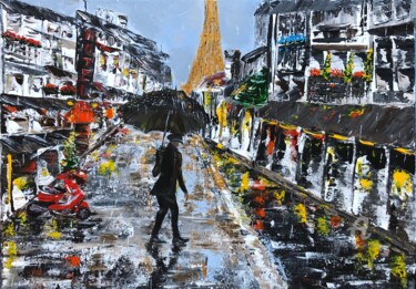 Peinture intitulée "Le Parisien" par Kate_art, Œuvre d'art originale, Acrylique