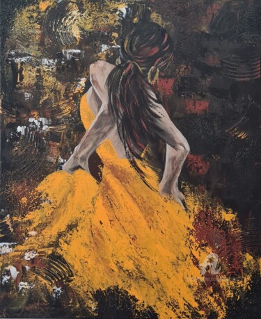 Peinture intitulée "La danseuse du Tango" par Kate_art, Œuvre d'art originale, Acrylique