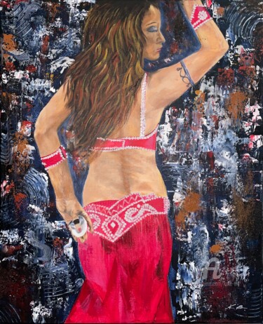 Картина под названием "Danseuse du Harem" - Kate_art, Подлинное произведение искусства, Акрил