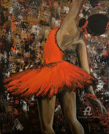 Malerei mit dem Titel "Ballerina" von Kate_art, Original-Kunstwerk, Acryl