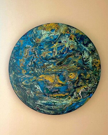 Painting titled "Round" by Kate Fouques Duparc, Original Artwork, Acrylic