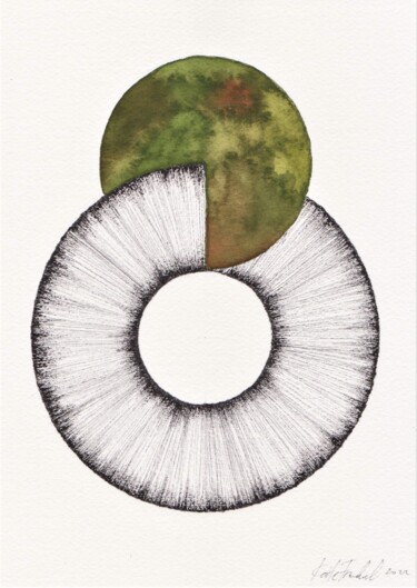 Dibujo titulada "Inseparable" por Kate Frenkel, Obra de arte original, Tinta