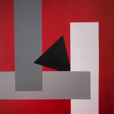Malarstwo zatytułowany „Black Triangle” autorstwa Kate Hessling, Oryginalna praca, Akryl Zamontowany na Drewniana rama noszy