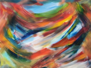 Pittura intitolato "When Spinning World…" da Kate Hessling, Opera d'arte originale, Acrilico Montato su Telaio per barella i…