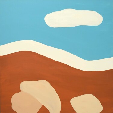 Painting titled "Rocky Outback (Vibe…" by Kate Hessling, Original Artwork, Acrylic Mounted on Wood Stretcher frame