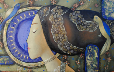 Картина под названием "In harmony with nat…" - Kate Kulish, Подлинное произведение искусства, Эмаль